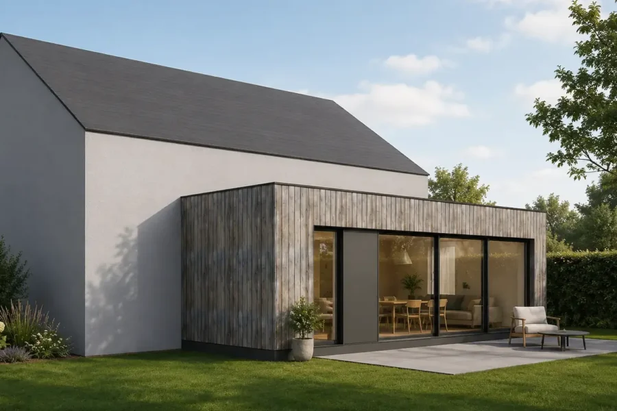 Extension ouverte sur le jardin